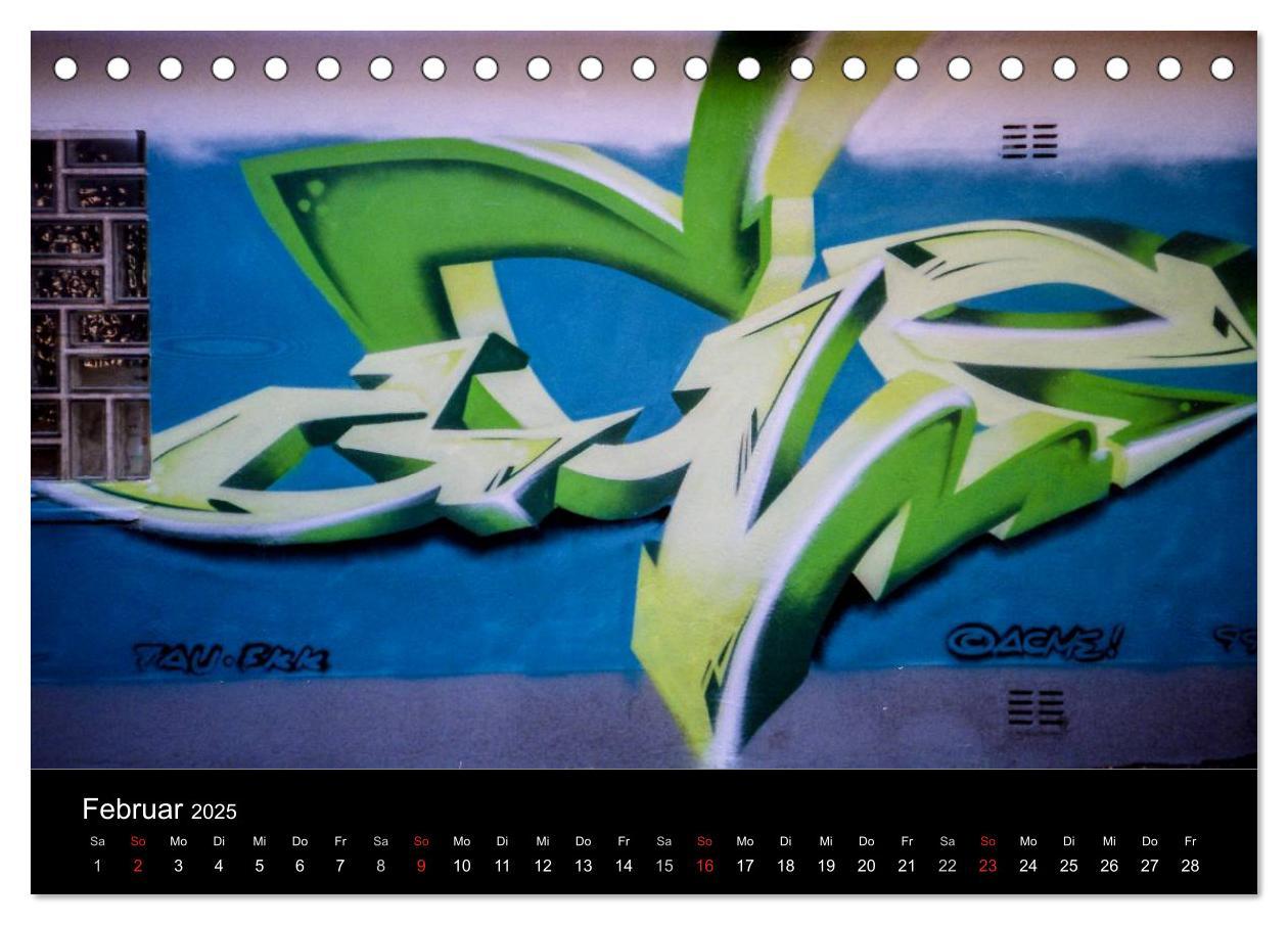 Bild: 9783435769926 | Graffiti - Kunst aus der Dose (Tischkalender 2025 DIN A5 quer),...