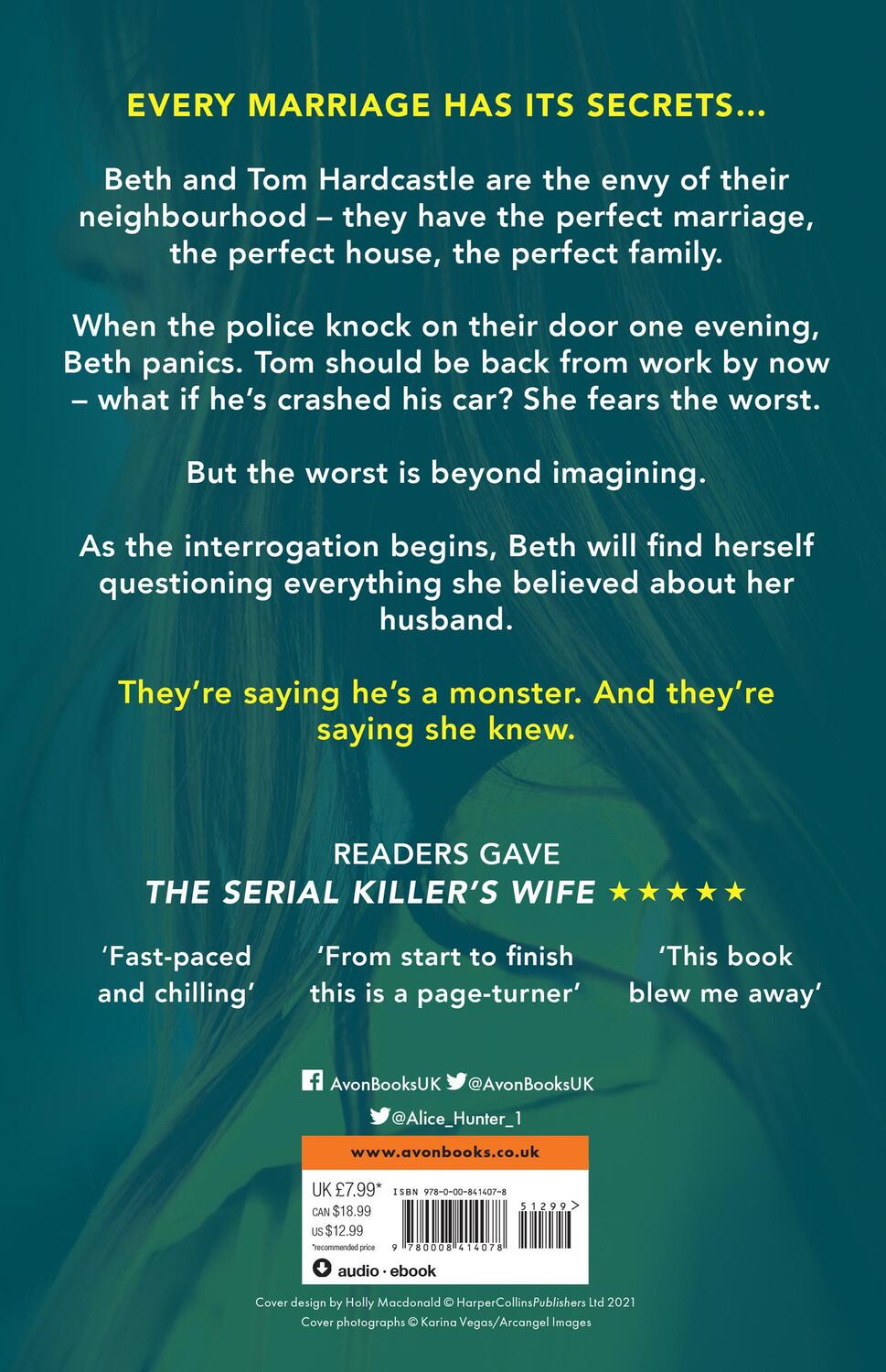 Rückseite: 9780008414078 | The Serial Killer's Wife | Alice Hunter | Taschenbuch | Englisch