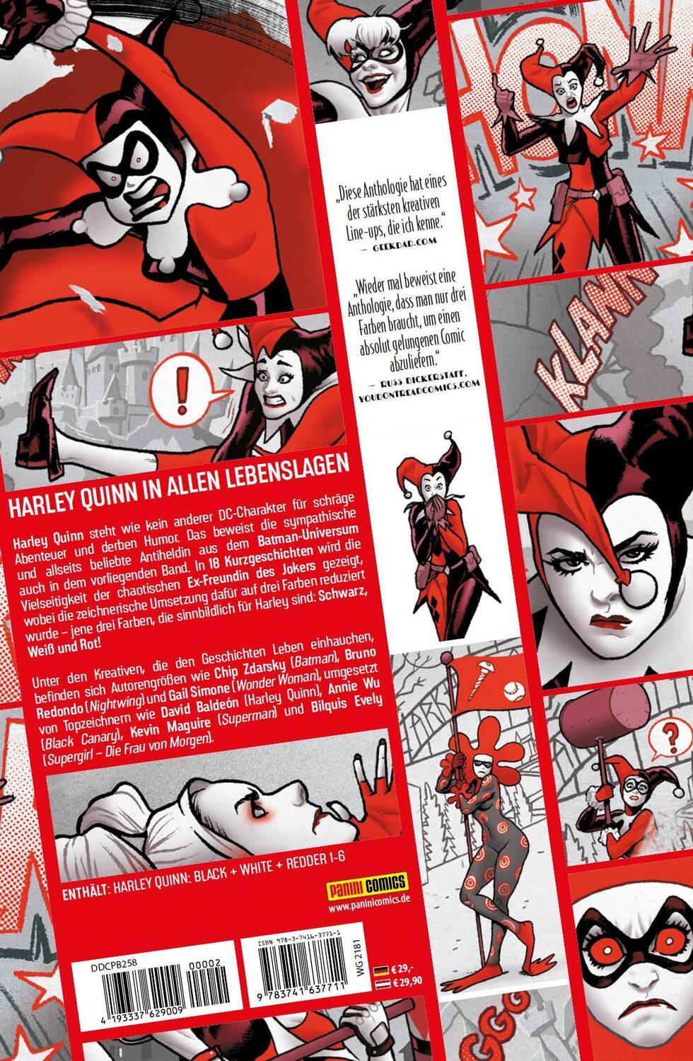 Rückseite: 9783741637711 | Harley Quinn: Schwarz, Weiß und noch röter | Chip Zdarsky (u. a.)