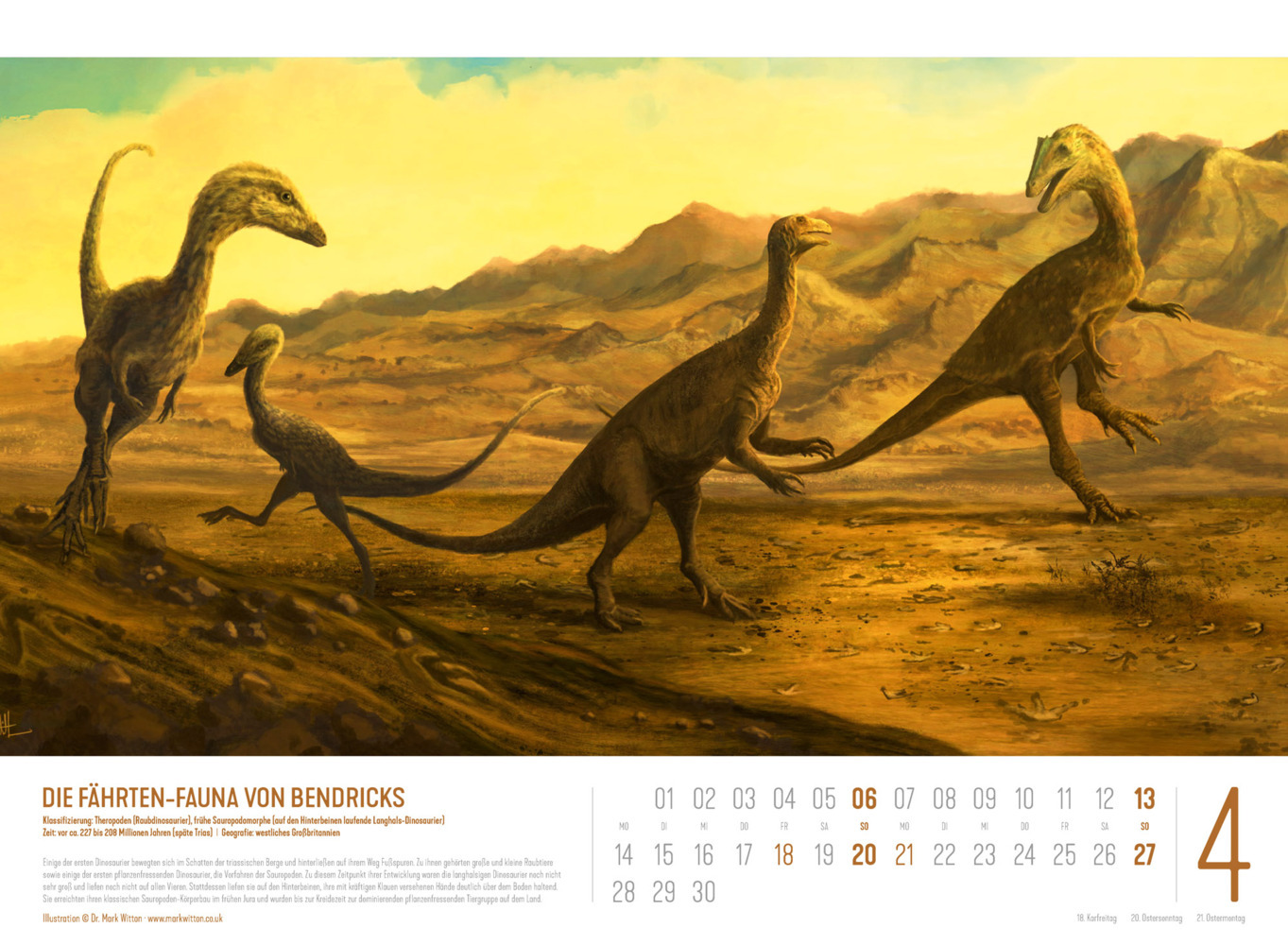 Bild: 9783838435237 | Dinosaurier Kalender 2025 | Dr. Mark Witton (u. a.) | Kalender | 14 S.