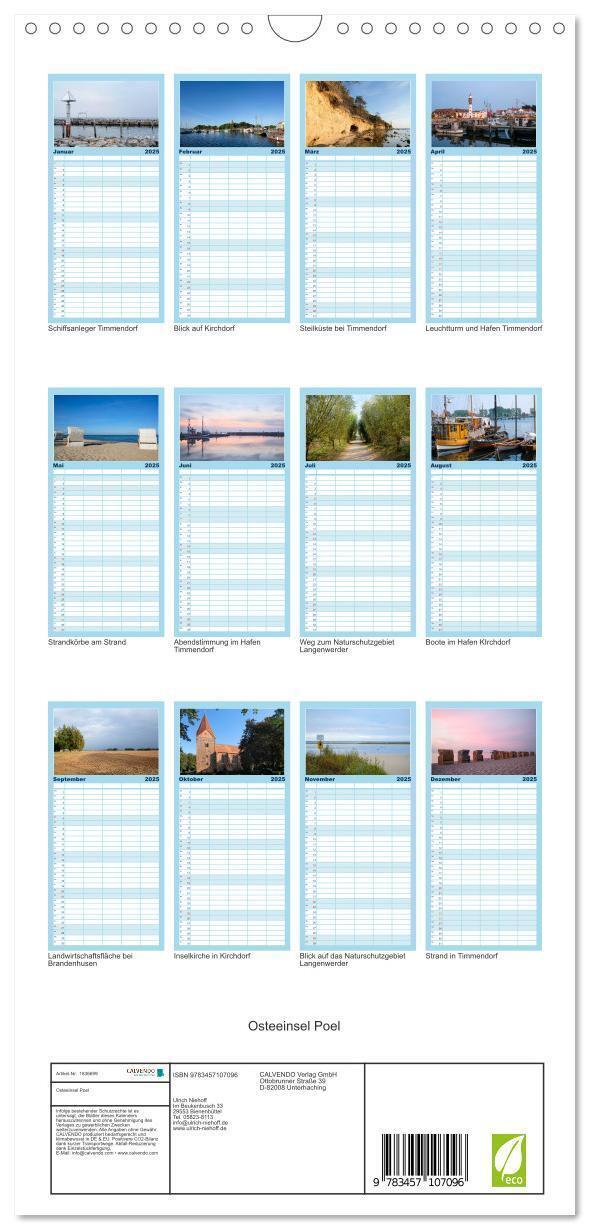 Bild: 9783457107096 | Familienplaner 2025 - Osteeinsel Poel mit 5 Spalten (Wandkalender,...