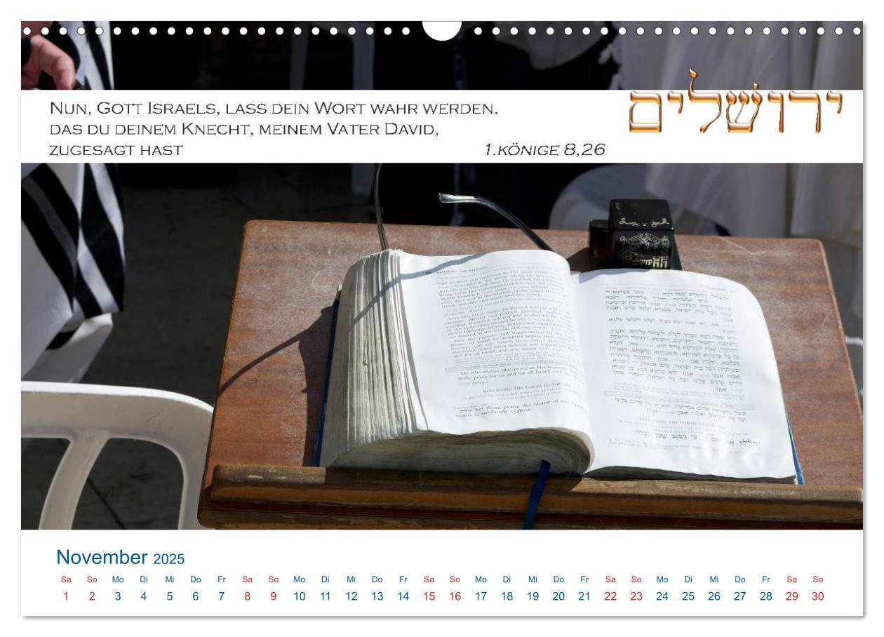 Bild: 9783435677863 | Jerusalem. Kalender mit Bibelworten (Wandkalender 2025 DIN A3...