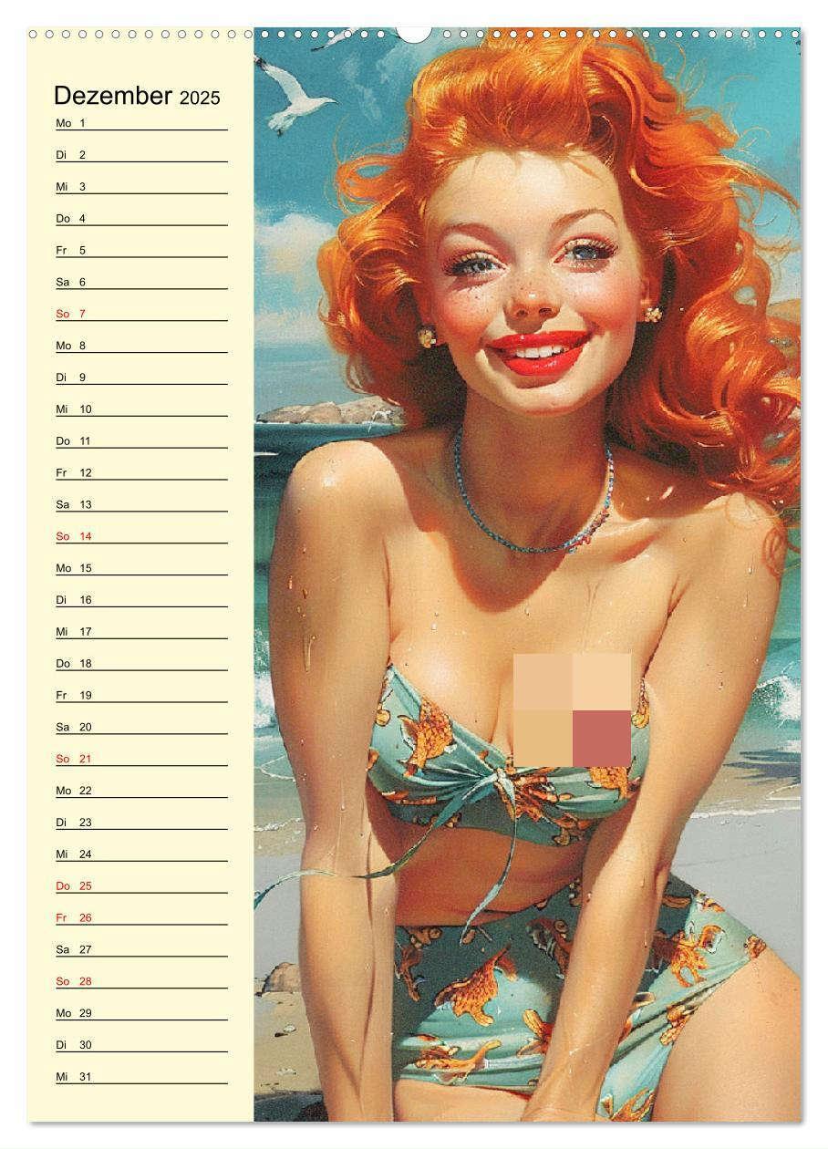 Bild: 9783457126813 | Pin-up-Girls. Sexappeal am Strand (Wandkalender 2025 DIN A2 hoch),...