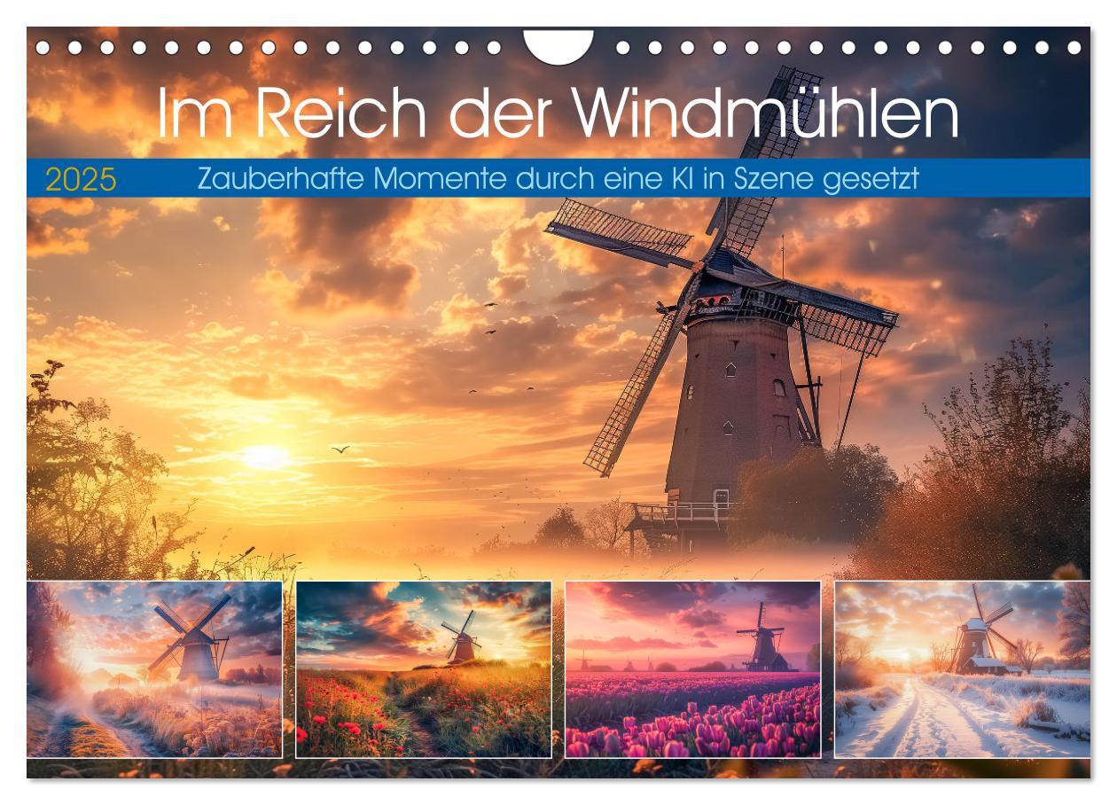 Cover: 9783383801563 | Im Reich der Windmühlen (Wandkalender 2025 DIN A4 quer), CALVENDO...