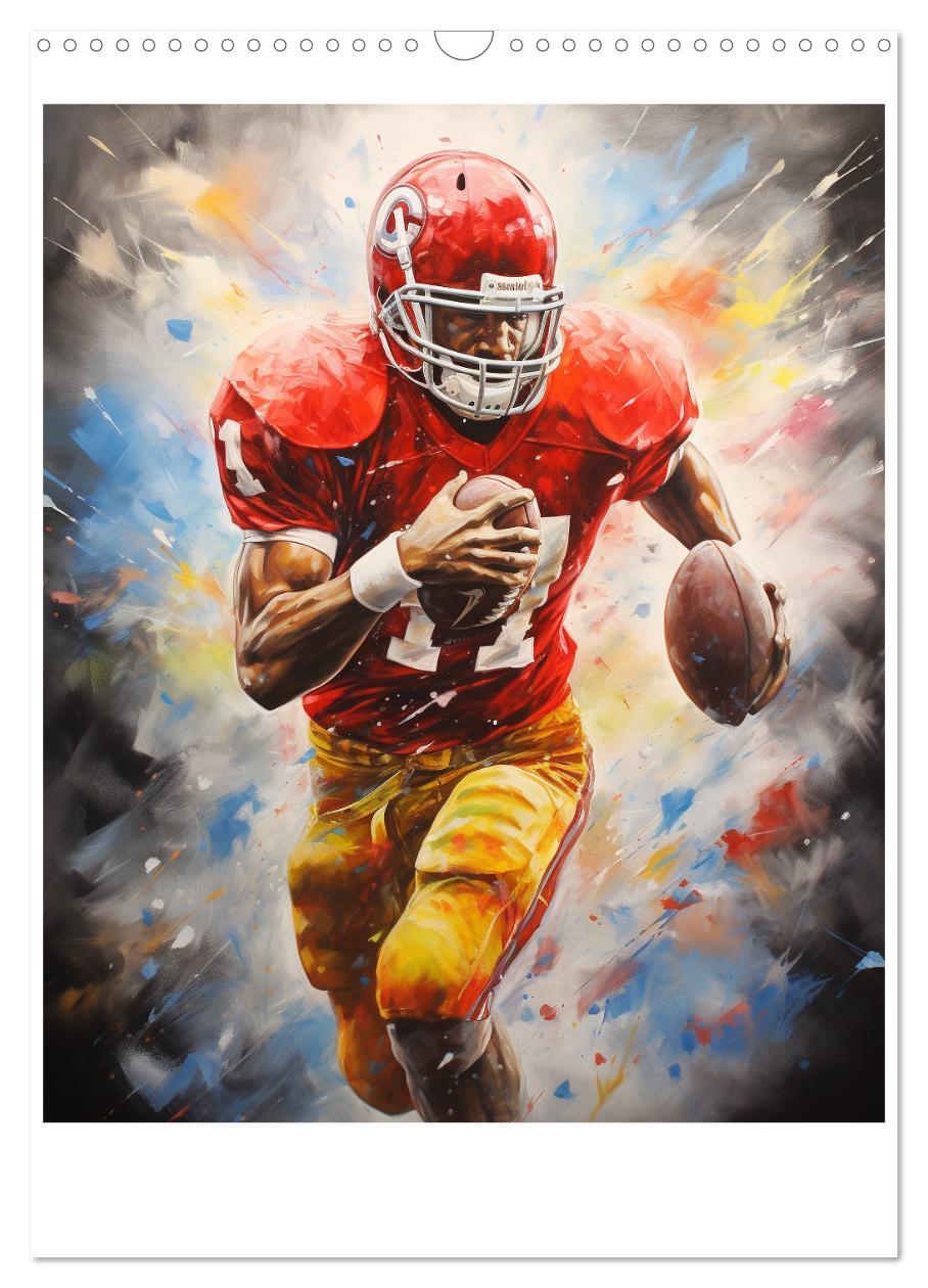 Bild: 9783435863211 | American Football. Paintings (Wandkalender 2025 DIN A3 hoch),...