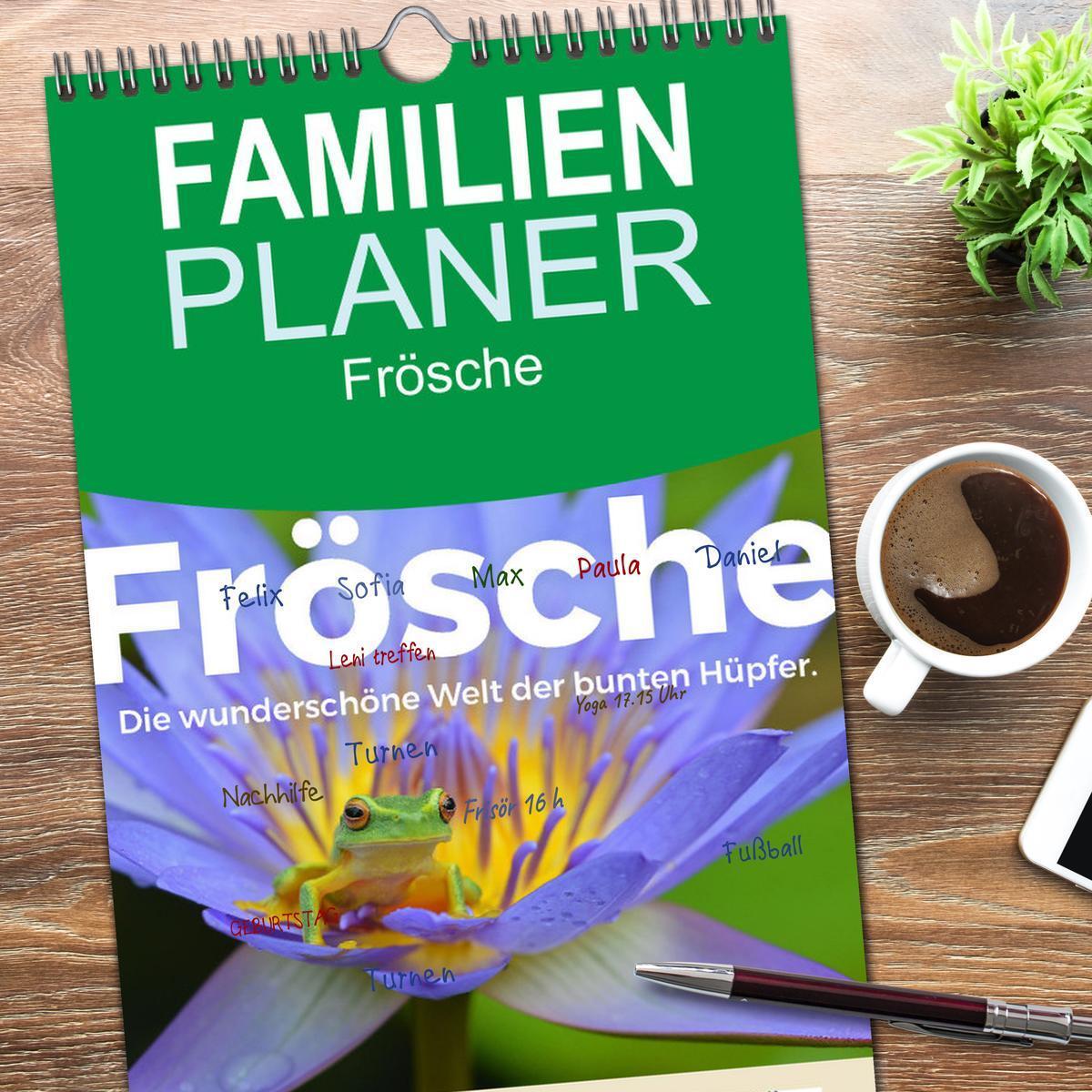 Bild: 9783457098332 | Familienplaner 2025 - Frösche - Die wunderschöne Welt der bunten...