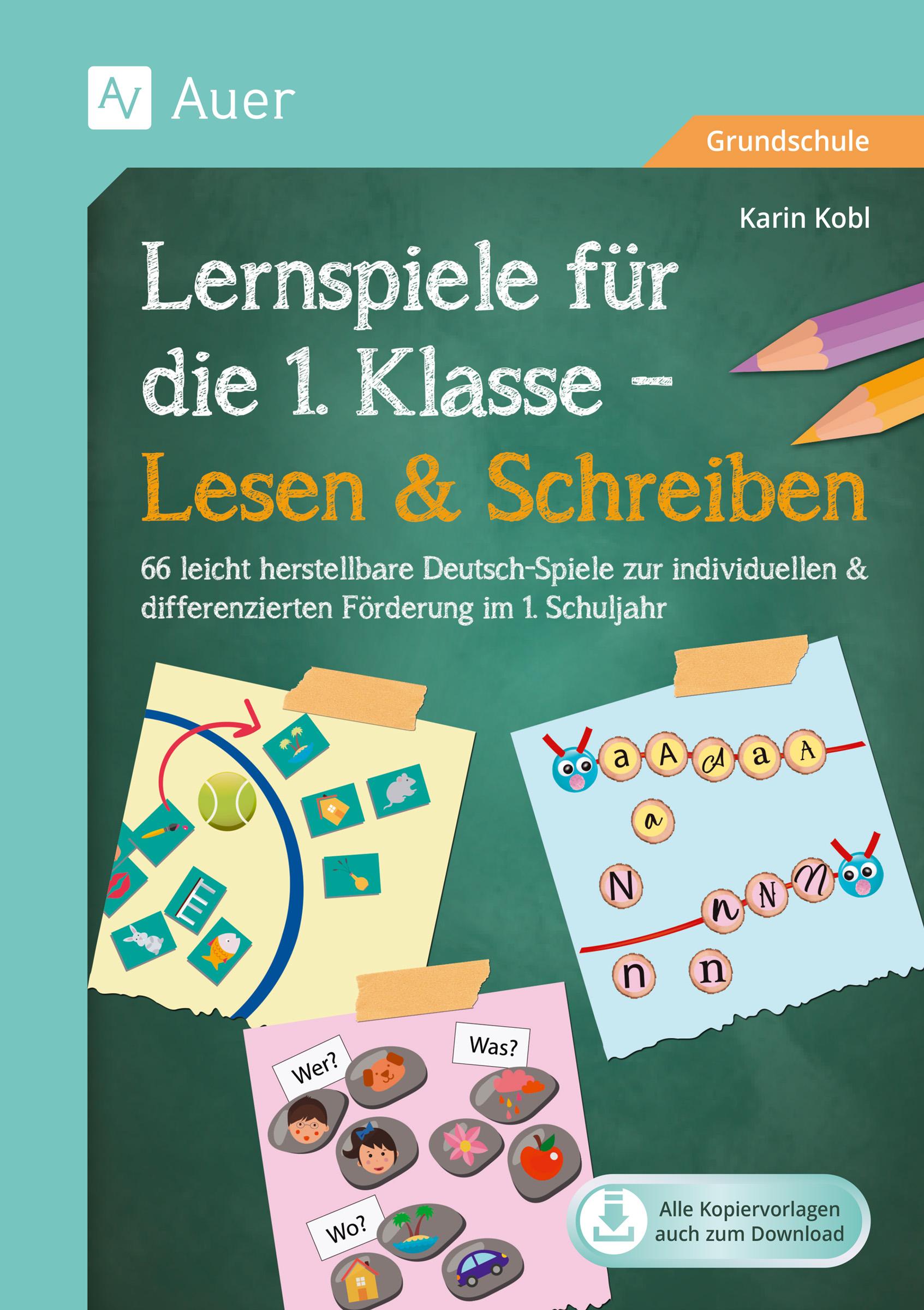 Cover: 9783403081715 | Lernspiele für die 1. Klasse - Lesen &amp; Schreiben | Karin Kobl | 88 S.