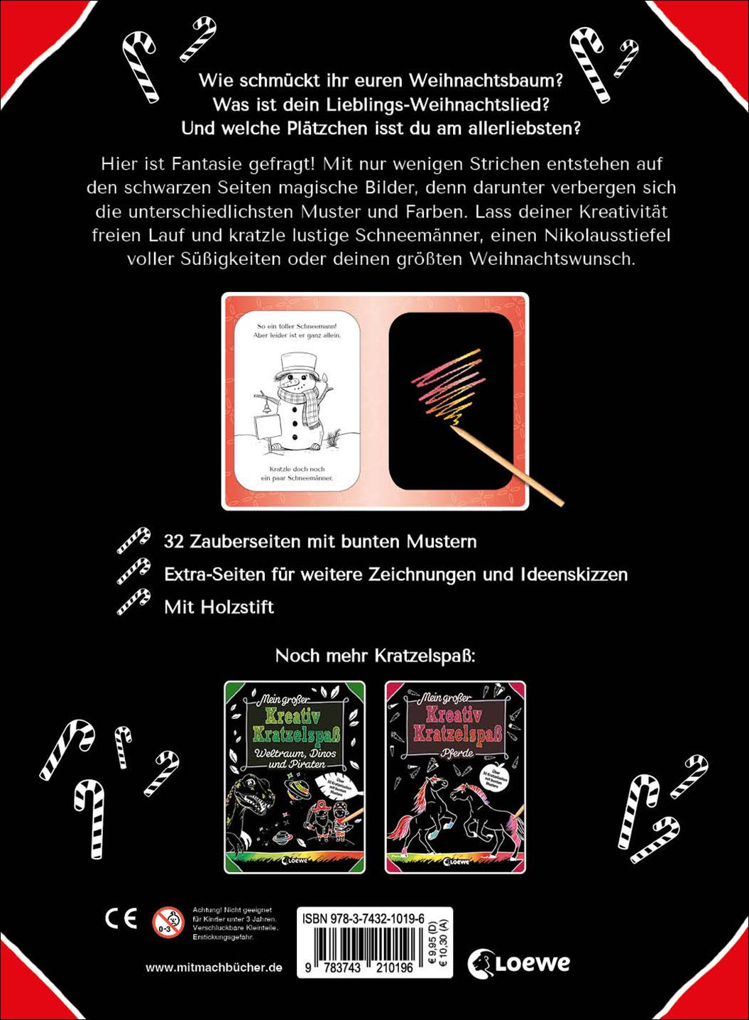 Rückseite: 9783743210196 | Mein großer Kreativ-Kratzelspaß: Weihnachten | Taschenbuch | 82 S.