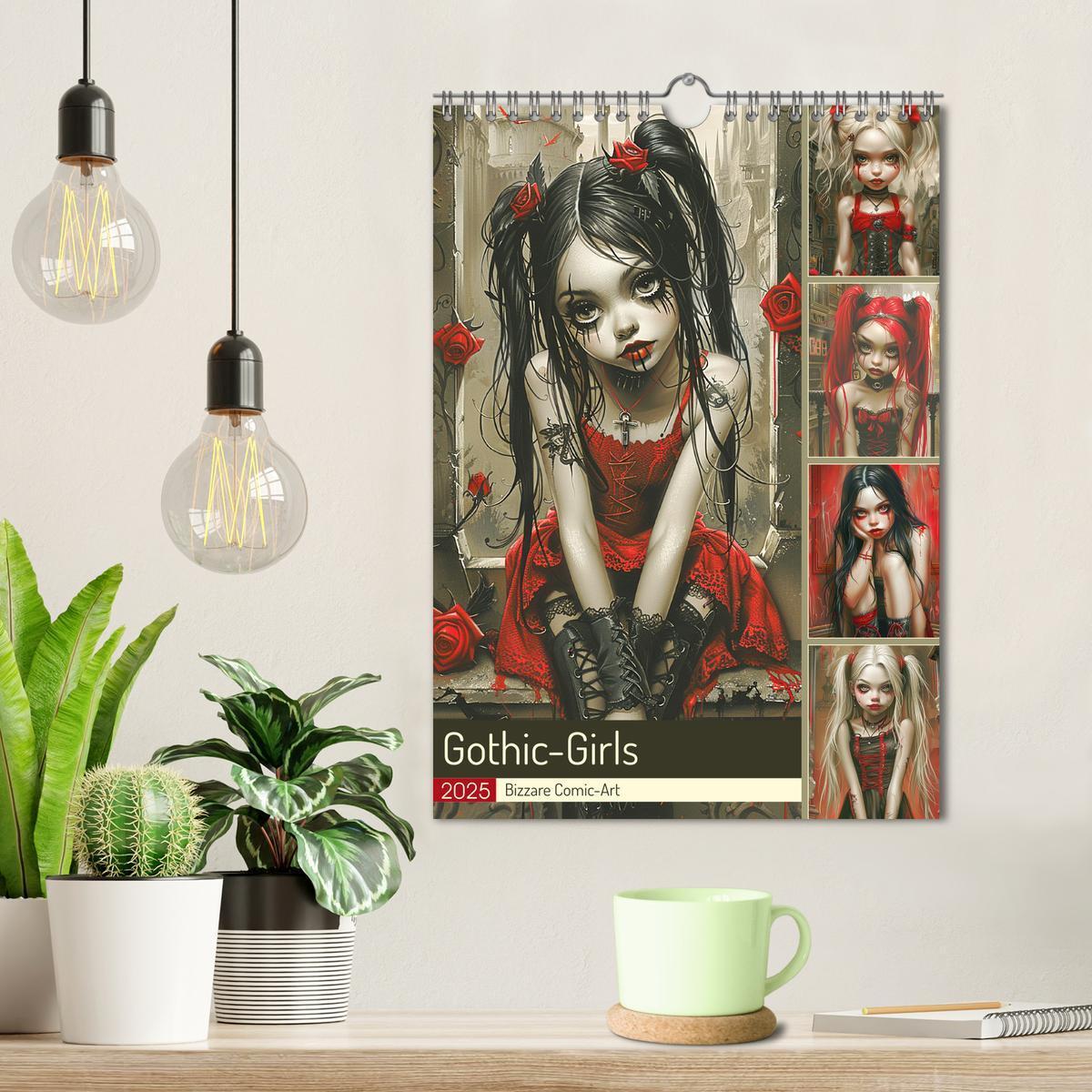 Bild: 9783457126738 | Gothic-Girls. Bizzare Comic-Art (Wandkalender 2025 DIN A4 hoch),...