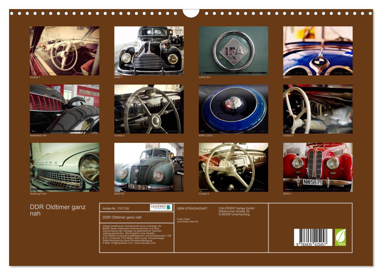 Bild: 9783435425457 | DDR Oldtimer ganz nah (Wandkalender 2025 DIN A3 quer), CALVENDO...