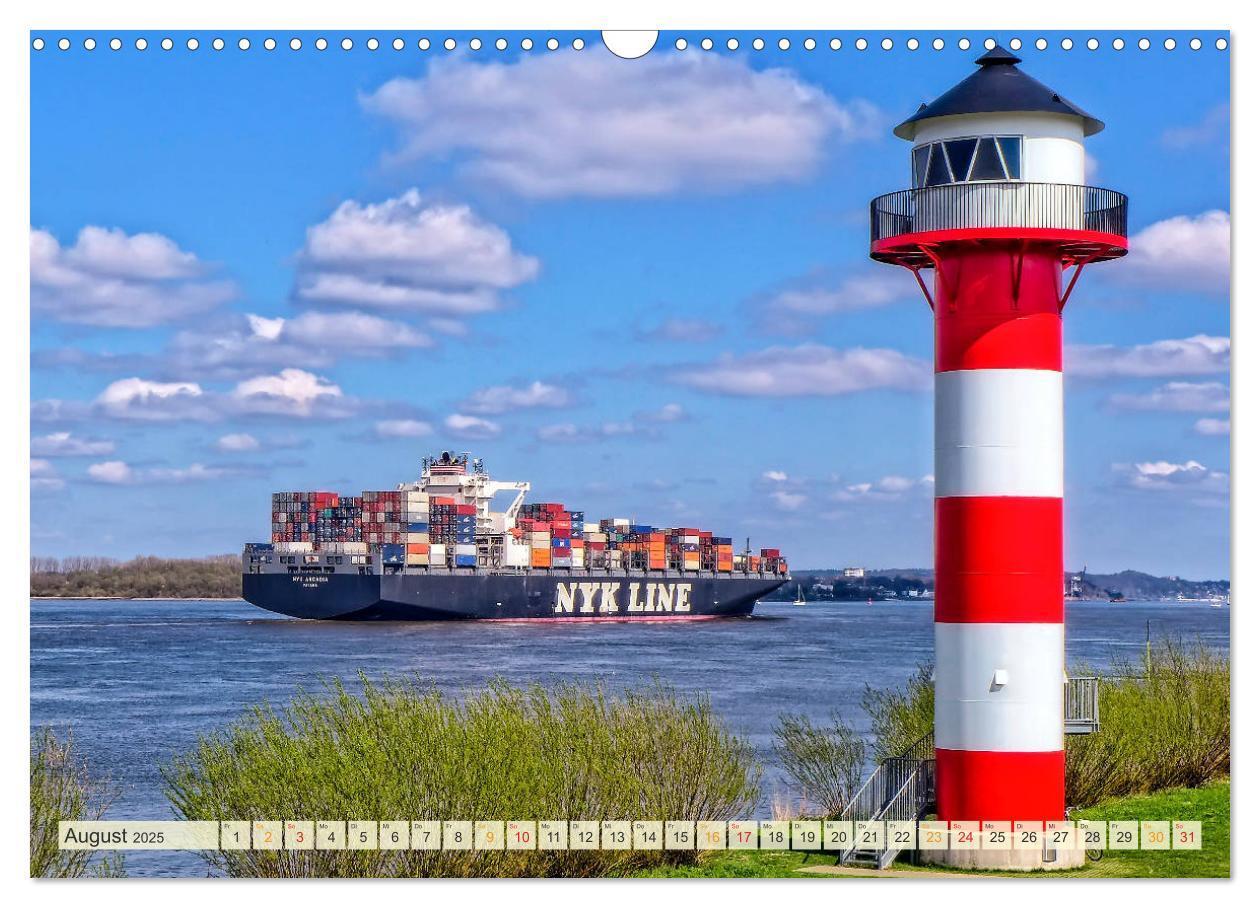 Bild: 9783435383252 | Containerschiffe auf der Elbe (Wandkalender 2025 DIN A3 quer),...