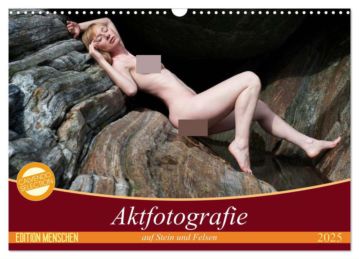 Cover: 9783435839285 | Aktfotografie auf Stein und Felsen (Wandkalender 2025 DIN A3 quer),...