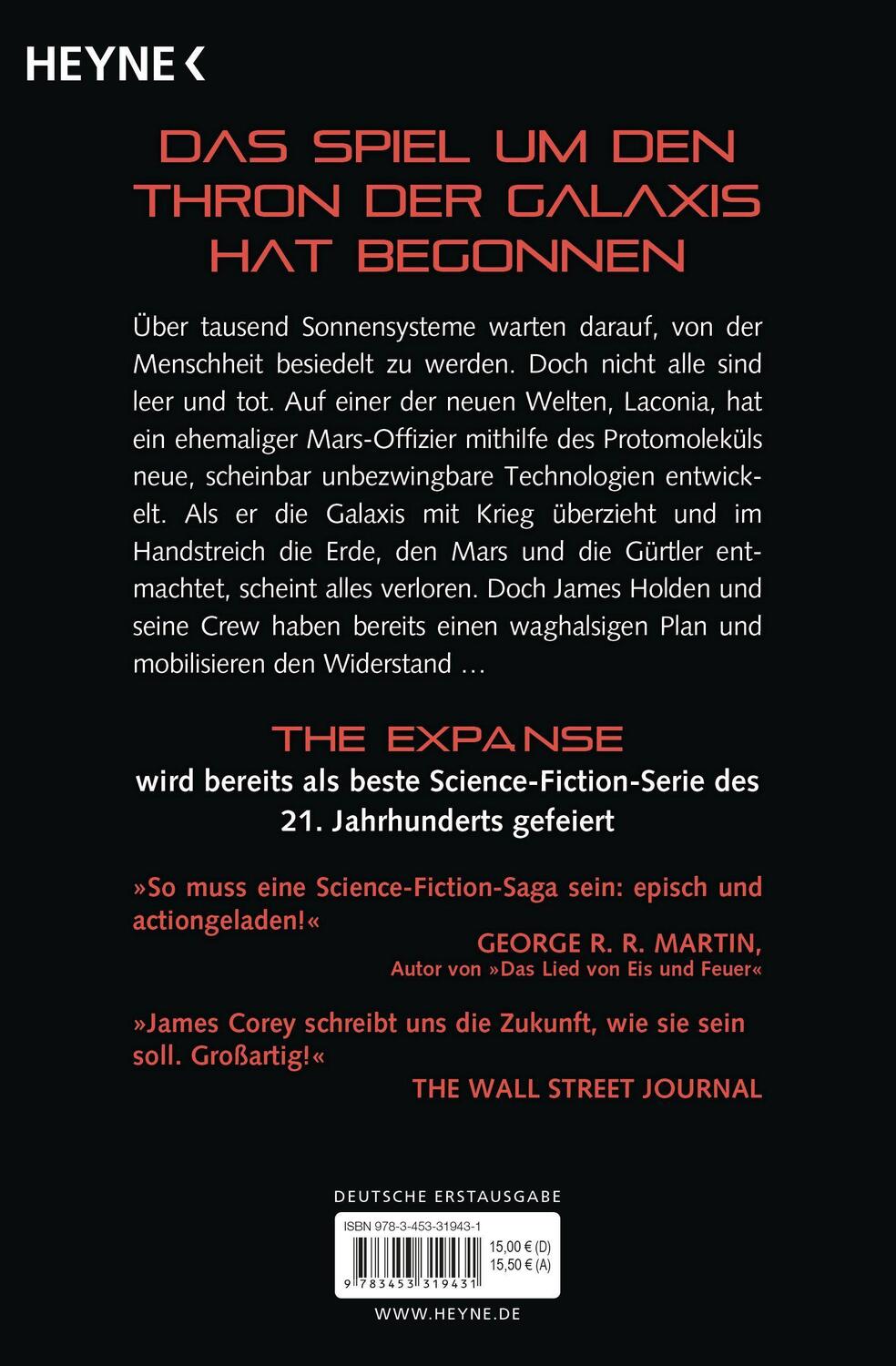 Bild: 9783453319431 | Tiamats Zorn | Roman | James Corey | Taschenbuch | Expanse-Serie