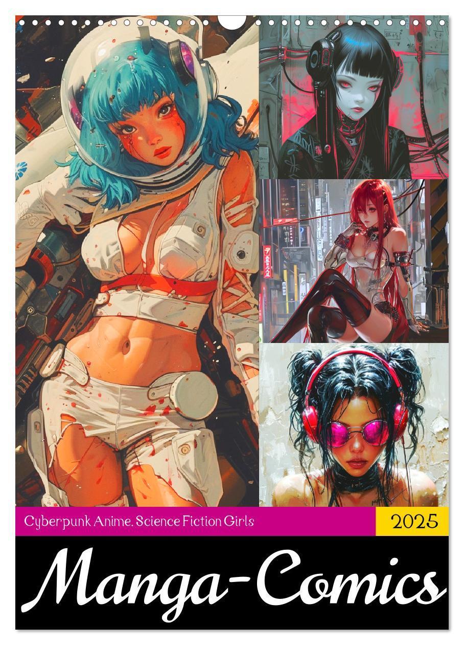 Cover: 9783383812842 | Manga-Comics. Cyberpunk Anime. Science Fiction Girls (Wandkalender...