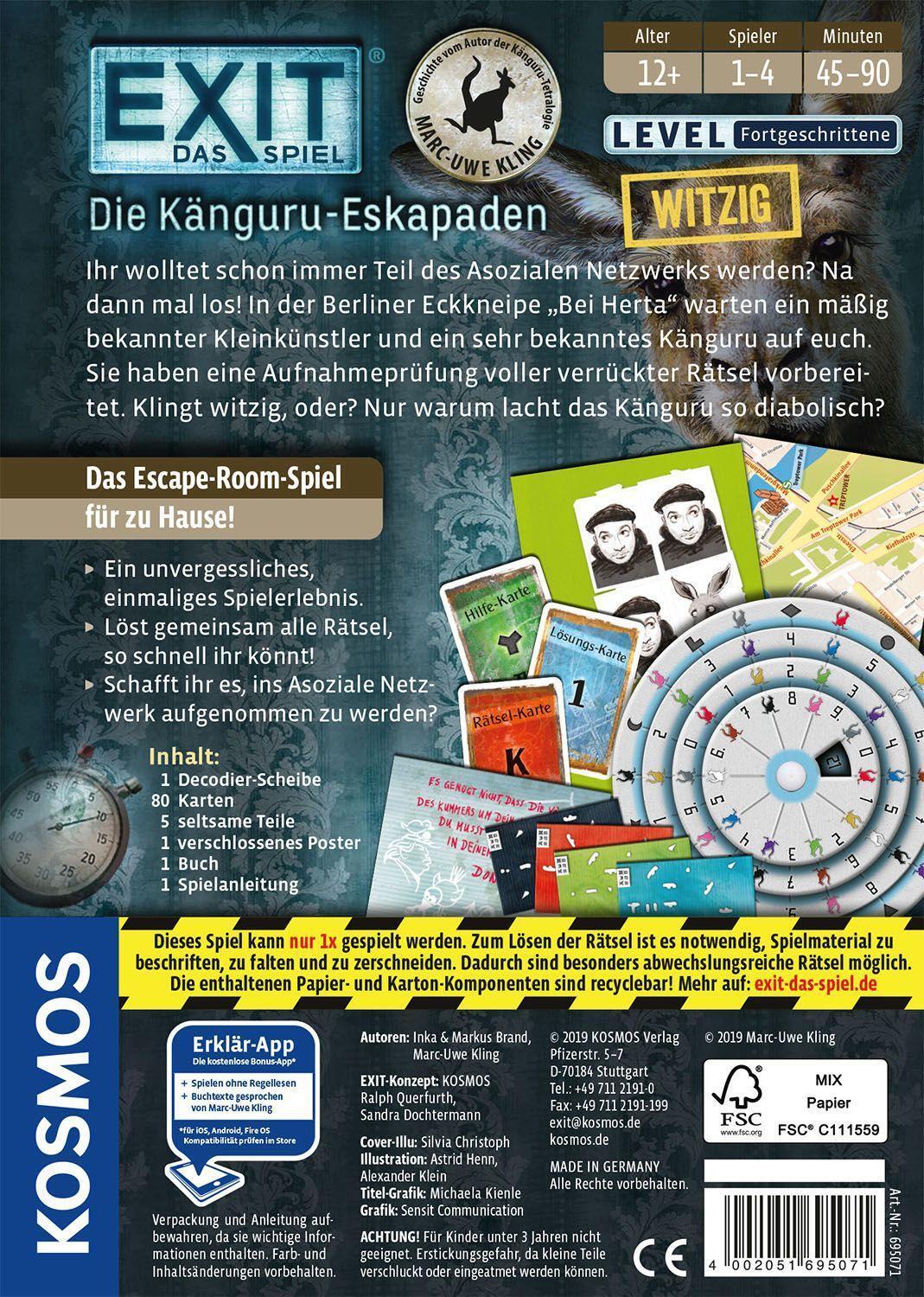 Bild: 4002051695071 | EXIT - Die Känguru-Eskapaden | 1 - 4 Spieler | Inka Brand (u. a.)