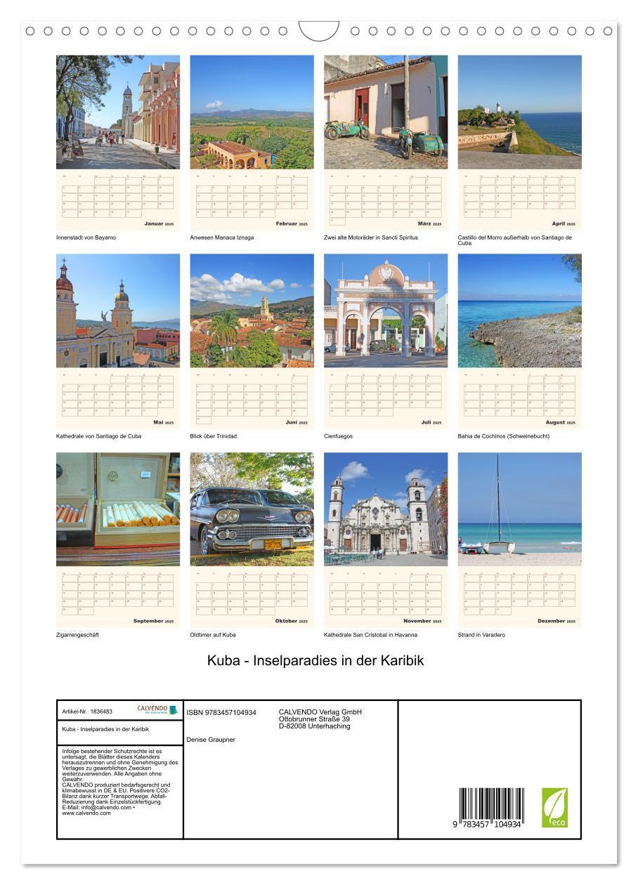 Bild: 9783457104934 | Kuba - Inselparadies in der Karibik (Wandkalender 2025 DIN A3...