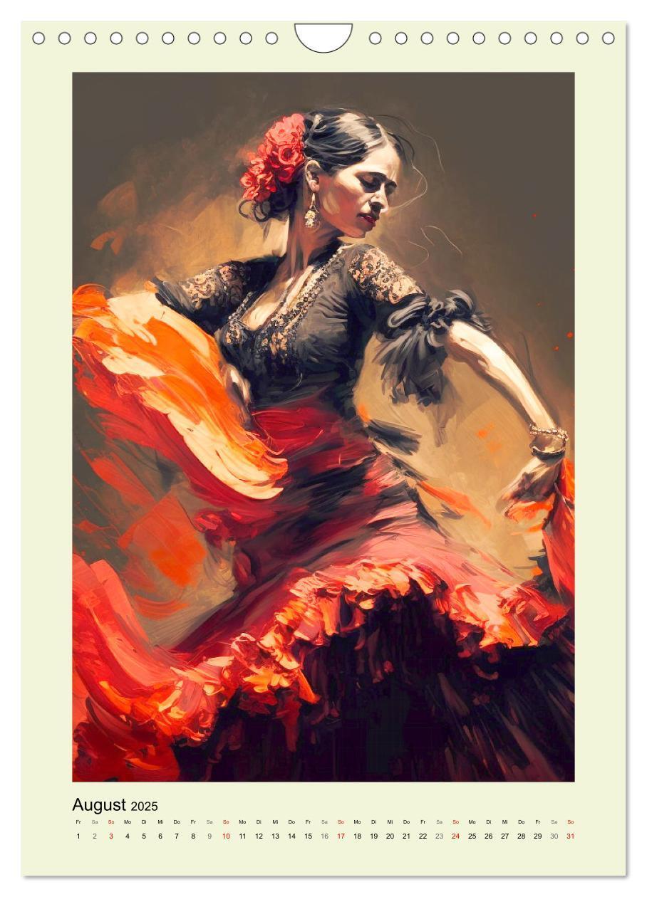 Bild: 9783435868797 | Flamenco. Anmutige Tänzerinnen. Illustrationen (Wandkalender 2025...