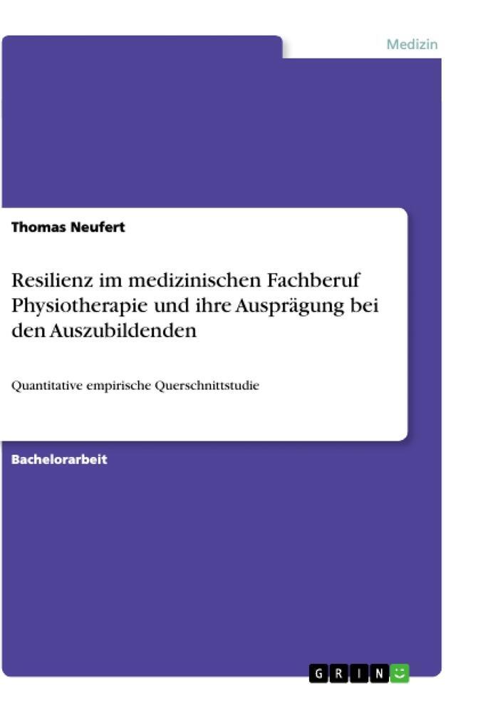 Cover: 9783346151834 | Resilienz im medizinischen Fachberuf Physiotherapie und ihre...