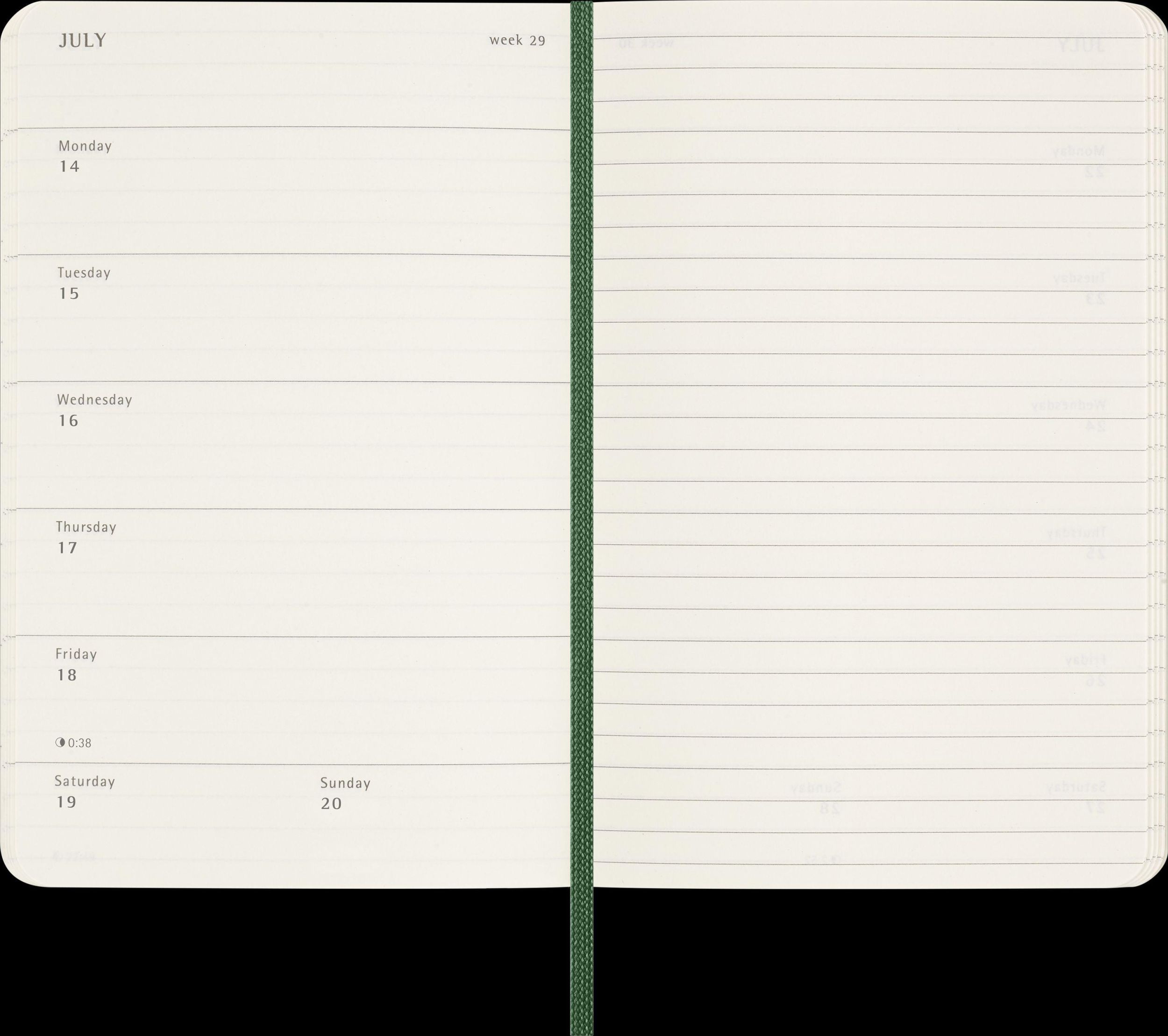 Bild: 8056999270742 | Moleskine 12 Monate Wochen Notizkalender 2025, Pocket/A6, 1 Wo = 1...