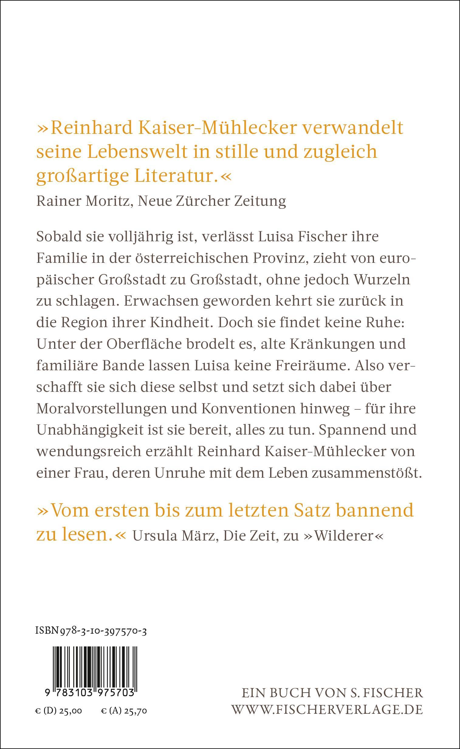 Rückseite: 9783103975703 | Brennende Felder | Reinhard Kaiser-Mühlecker | Buch | 368 S. | Deutsch