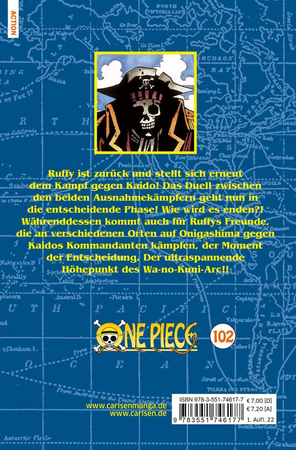 Rückseite: 9783551746177 | One Piece 102 | Piraten, Abenteuer und der größte Schatz der Welt!