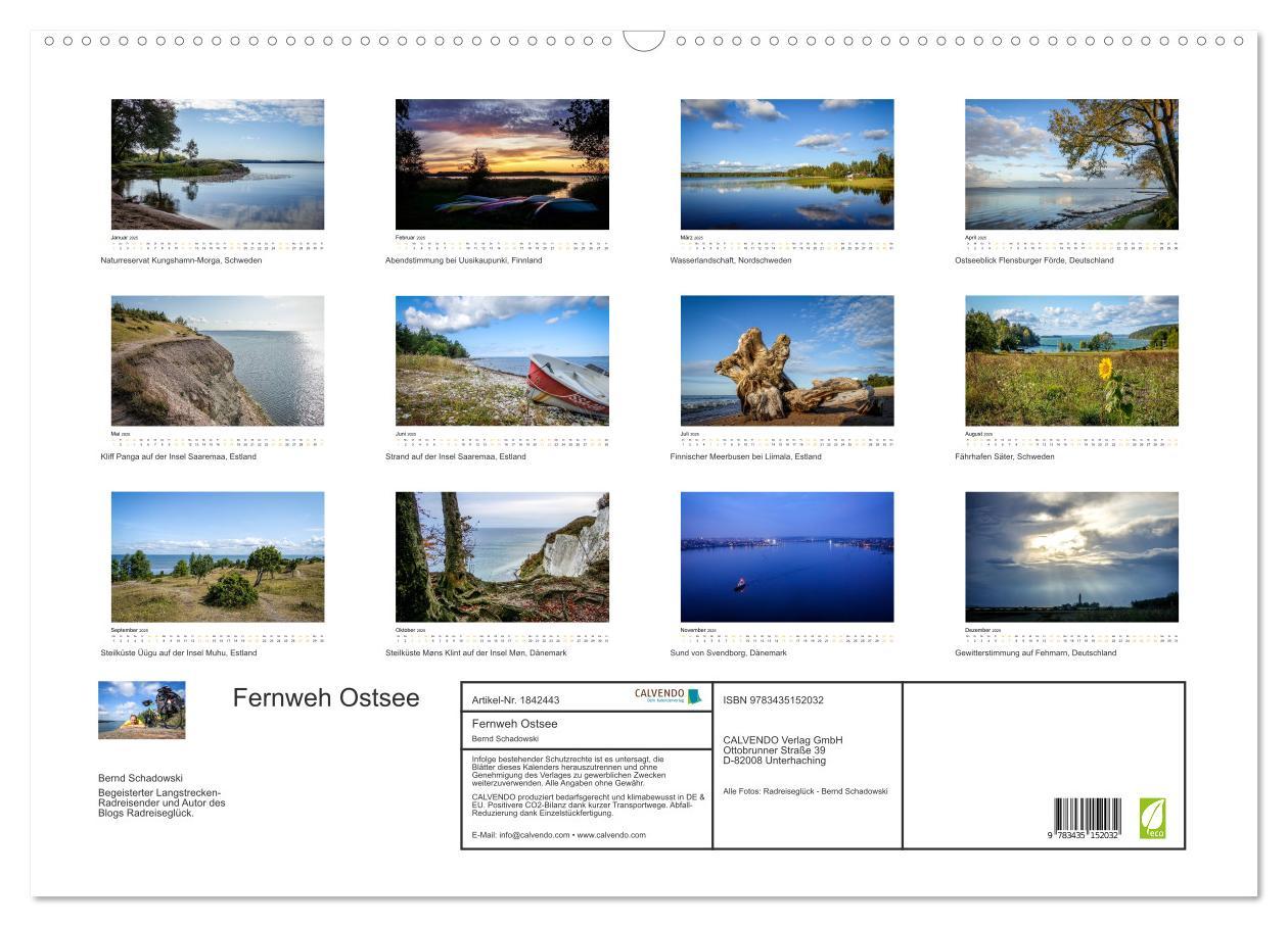 Bild: 9783435152032 | Fernweh Ostsee (Wandkalender 2025 DIN A2 quer), CALVENDO...