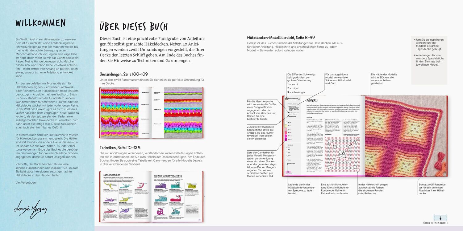 Bild: 9783830709879 | Wunderschöne Häkeldecken | 40 farbenfrohe Modelle von klein bis groß