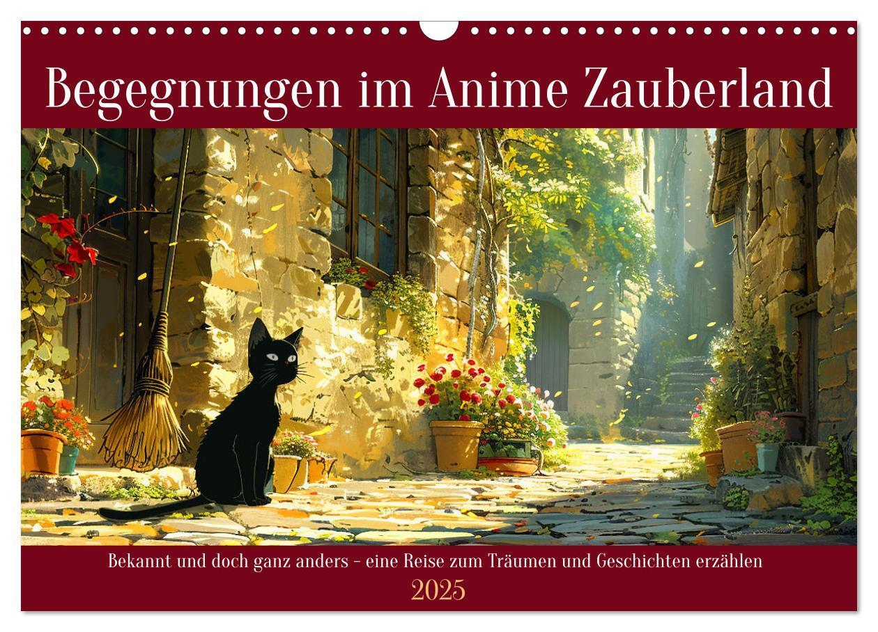 Cover: 9783383798634 | Begegnungen im Anime Zauberland (Wandkalender 2025 DIN A3 quer),...