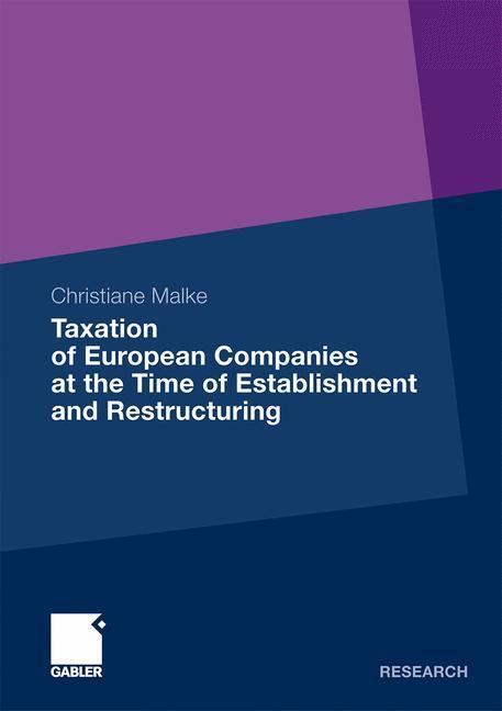 Cover: 9783834923592 | Taxation of European Companies at the Time of Establishment and...