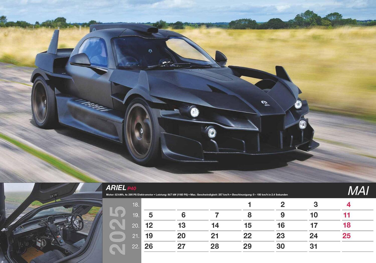 Bild: 4251732344115 | Fast Cars 2025 - Bildkalender 48,5x34 cm - mit vielen...