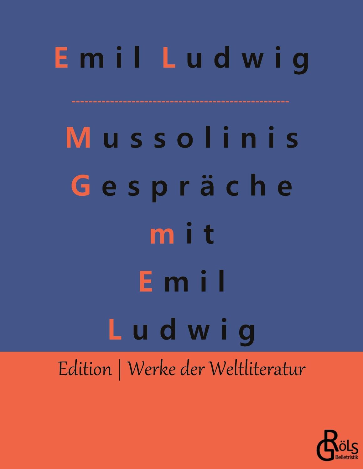 Cover: 9783988830180 | Mussolinis Gespräche mit Emil Ludwig | Emil Ludwig | Taschenbuch