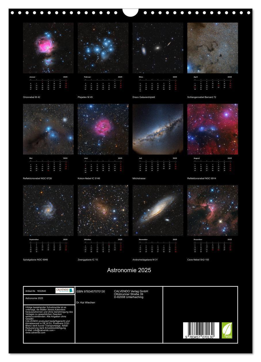 Bild: 9783457070130 | Astronomie 2025 (Wandkalender 2025 DIN A3 hoch), CALVENDO...