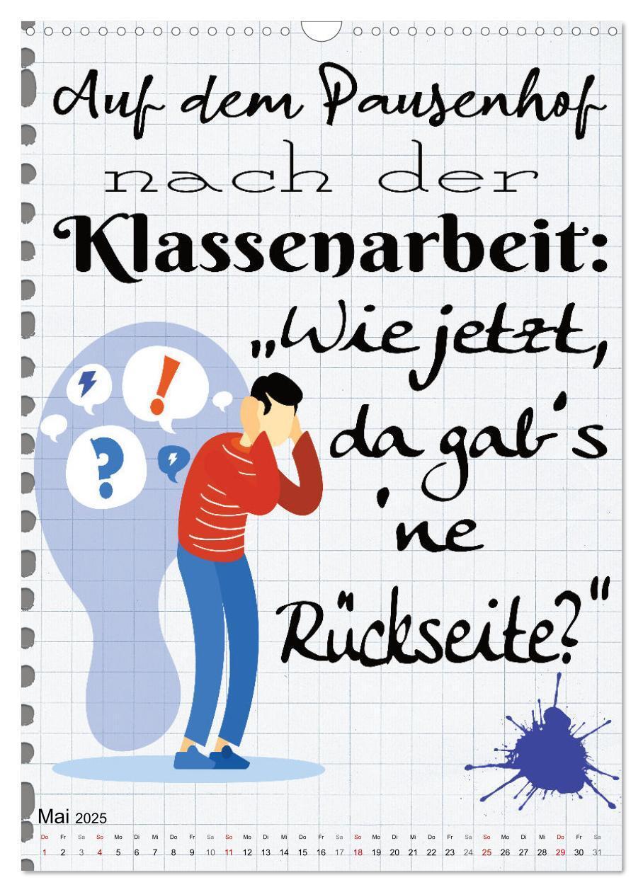 Bild: 9783435902958 | Schüler-Sprüche (Wandkalender 2025 DIN A3 hoch), CALVENDO...