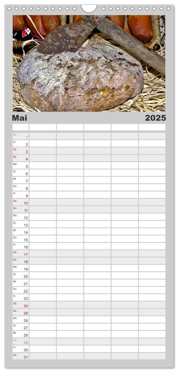 Bild: 9783457099469 | Familienplaner 2025 - Mein Brotkalender mit 5 Spalten...