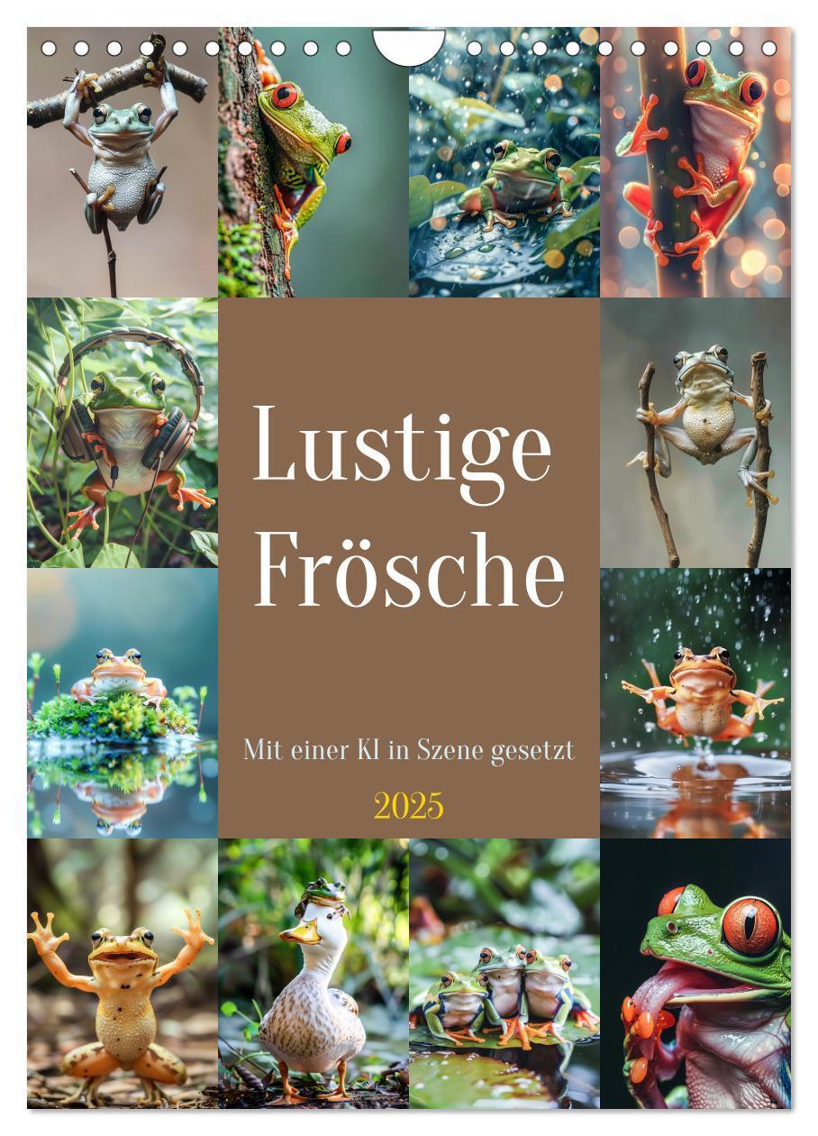 Cover: 9783383833175 | Lustige Frösche (Wandkalender 2025 DIN A4 hoch), CALVENDO...