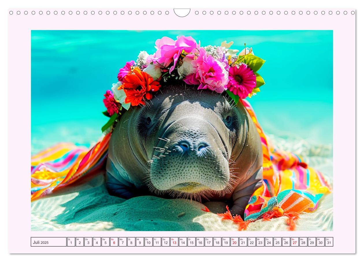 Bild: 9783435468966 | Modische Manatees. Charmante Seekühe mit Stil (Wandkalender 2025...