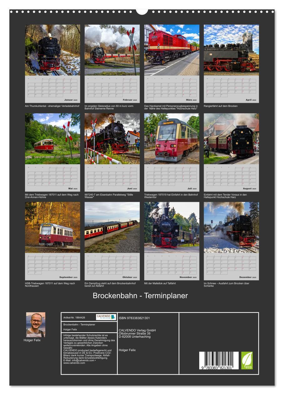 Bild: 9783383821301 | Brockenbahn - Terminplaner (hochwertiger Premium Wandkalender 2025...