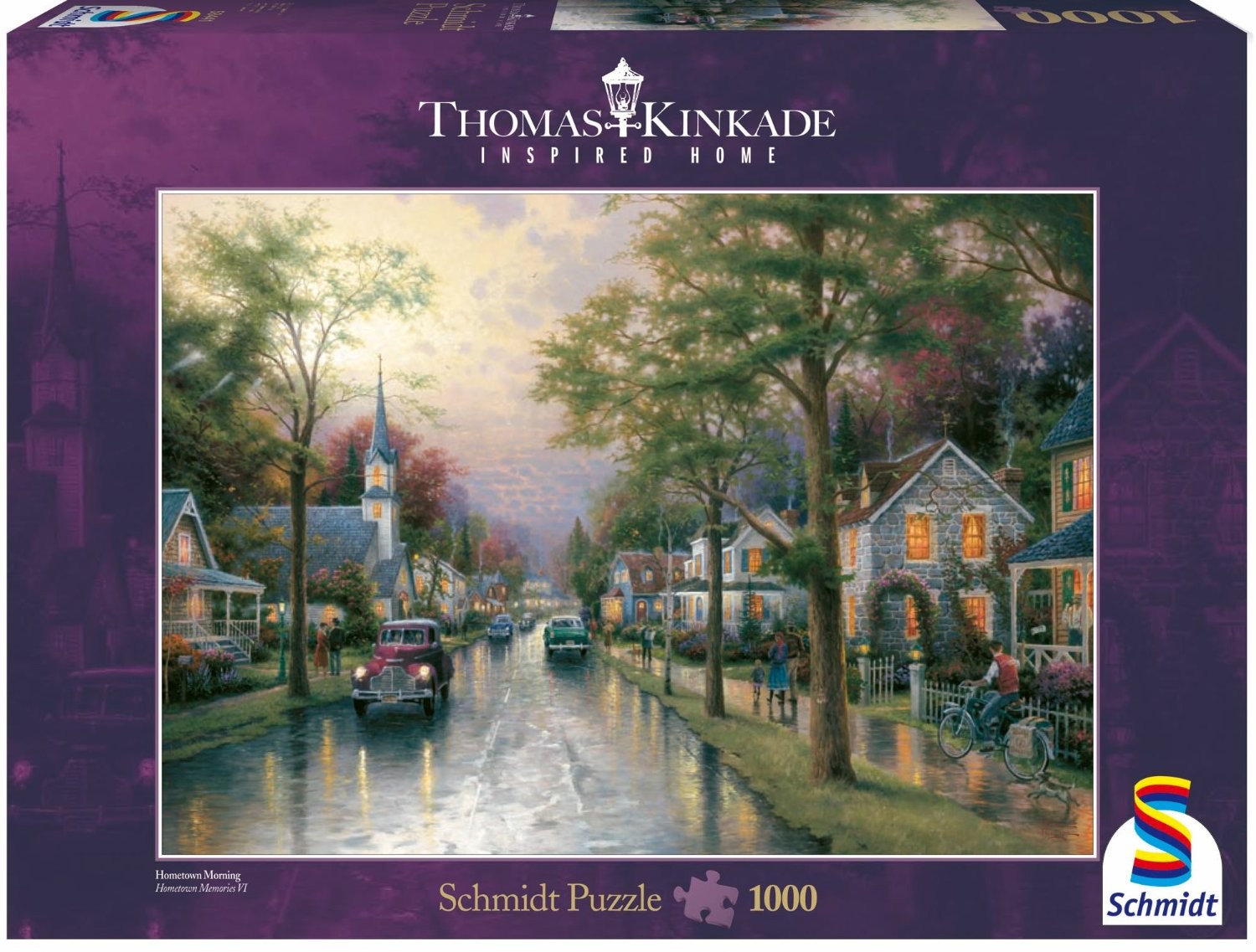 Cover: 4001504584412 | Puzzle - Morgen in der kleinen Stadt (1000 Teile) | Thomas Kinkade