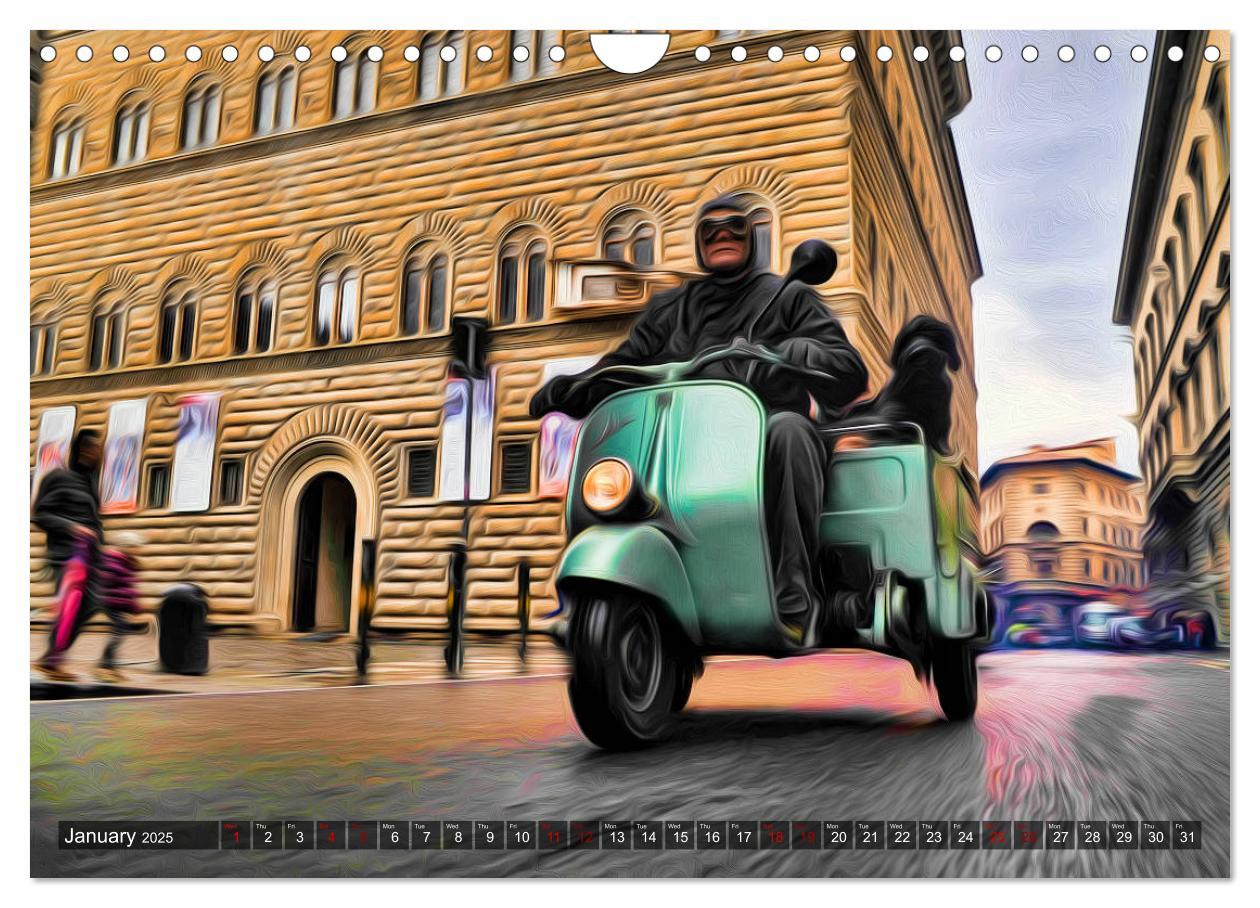 Bild: 9781325949236 | Low-angle shots of scooters (Wall Calendar 2025 DIN A4 landscape),...