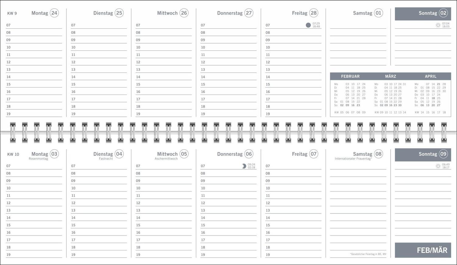 Bild: 9783756406661 | Wochenquerplaner Grün 2025 | Heye | Kalender | Bürokalender Heye