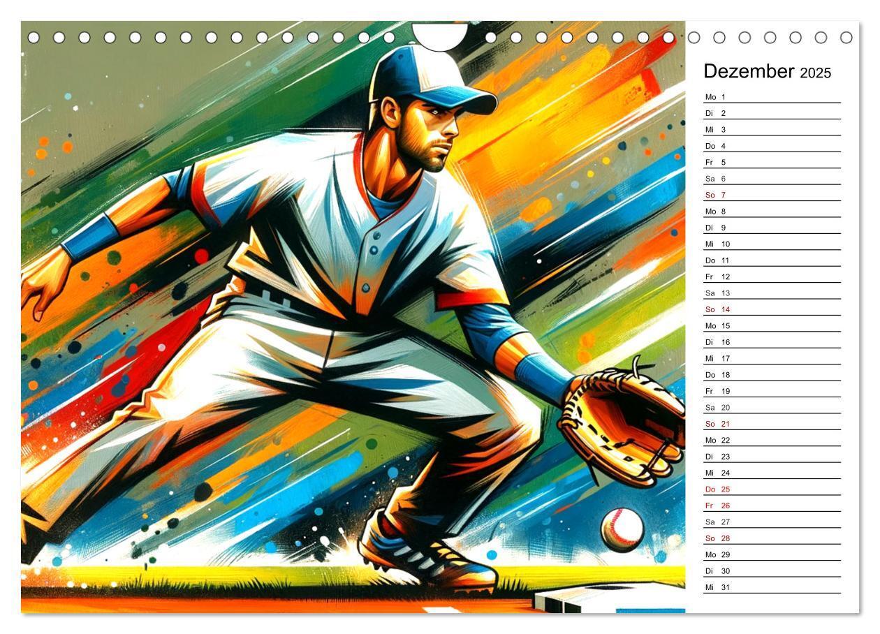 Bild: 9783383776366 | Baseball Acryl - Zwischen Realität und KI Visionen (Wandkalender...