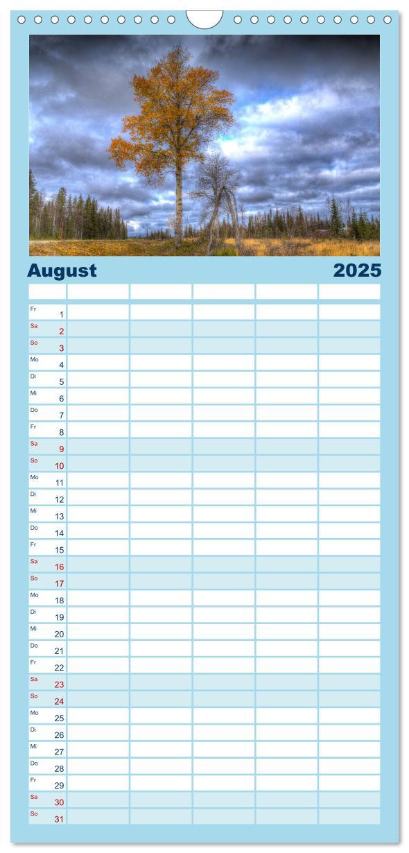 Bild: 9783457113837 | Familienplaner 2025 - Lappland mit 5 Spalten (Wandkalender, 21 x 45...