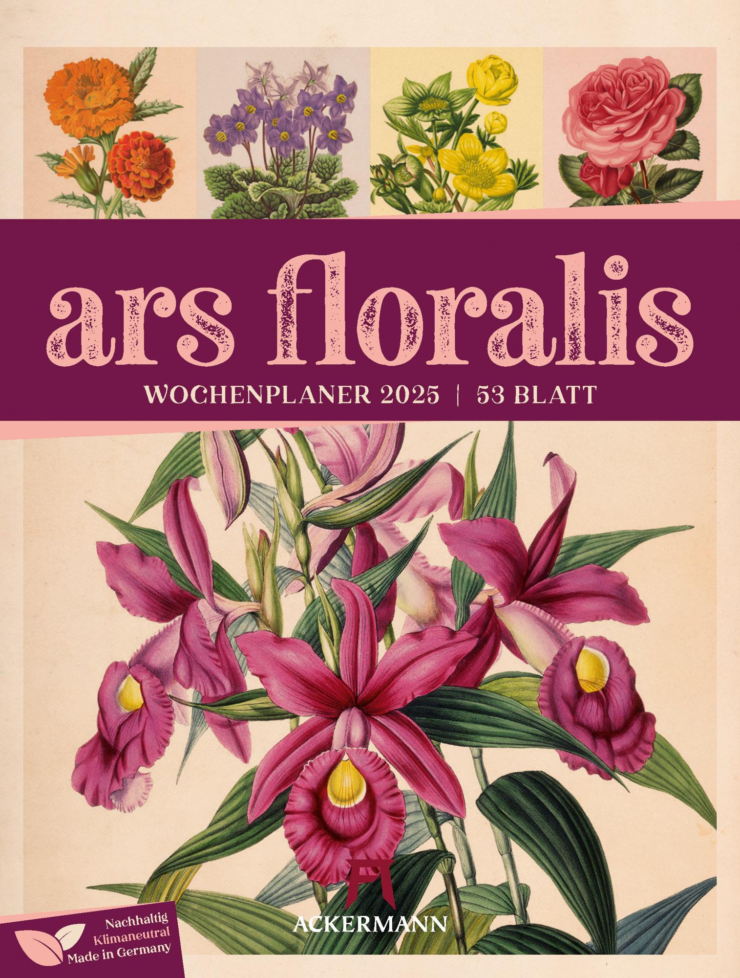 Cover: 9783838435121 | Ars Floralis - Vintage Wochenplaner Kalender 2025 | Kunstverlag | 2025