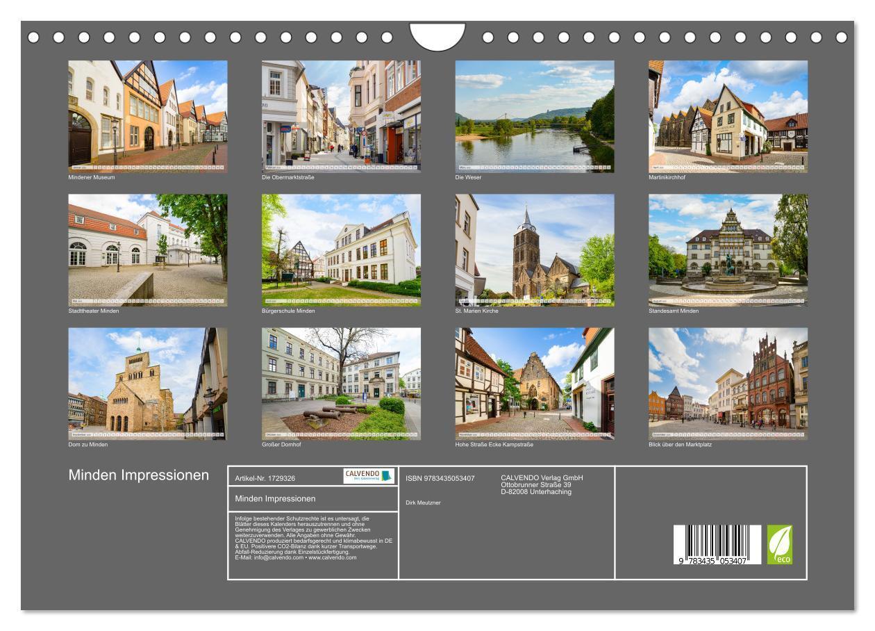 Bild: 9783435053407 | Minden Impressionen (Wandkalender 2025 DIN A4 quer), CALVENDO...