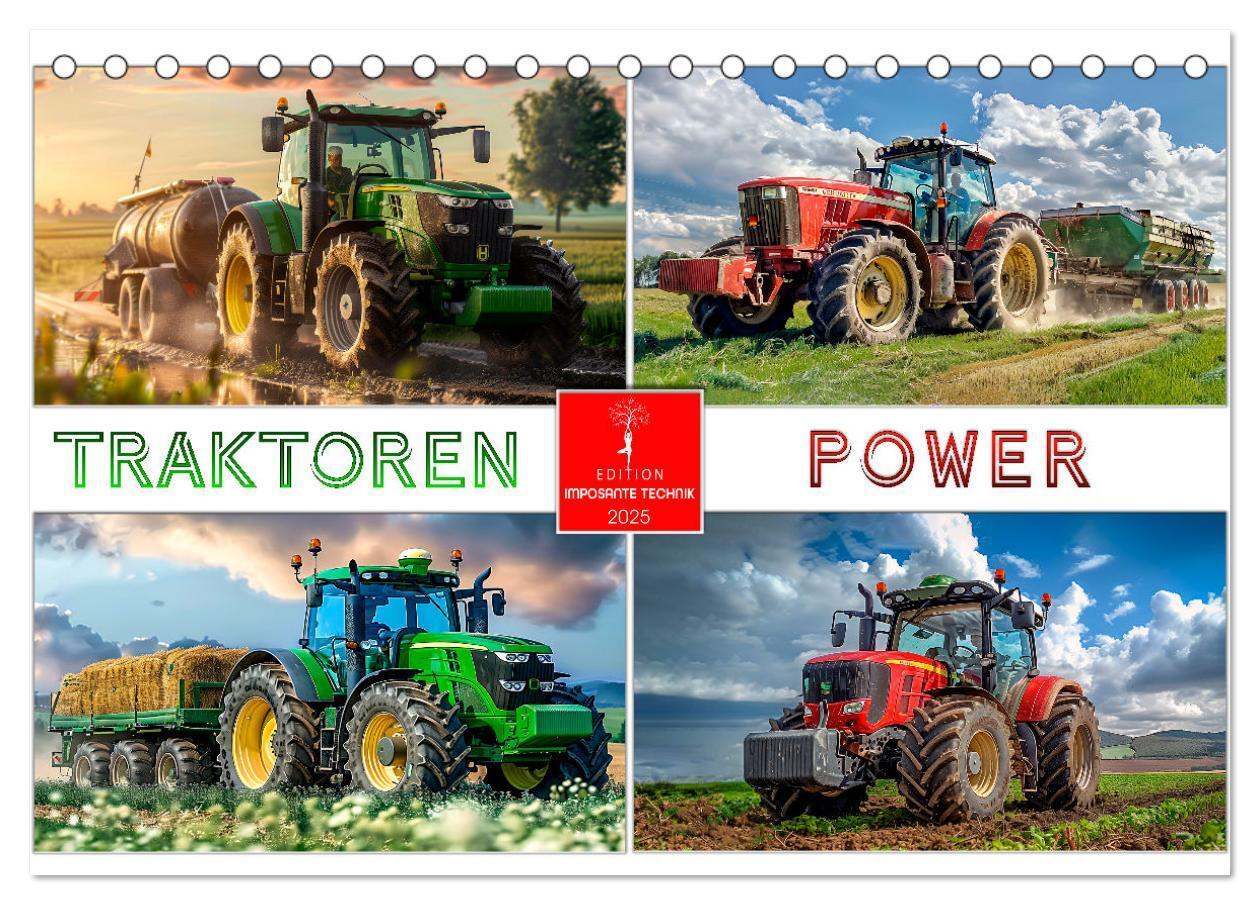 Cover: 9783457174876 | Traktoren Power (Tischkalender 2025 DIN A5 quer), CALVENDO...