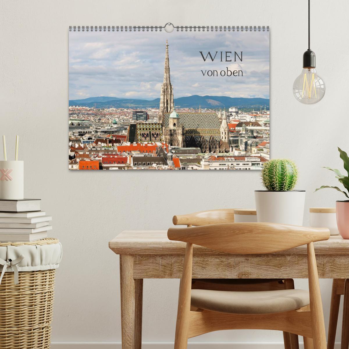 Bild: 9783435456642 | WIEN von oben (Wandkalender 2025 DIN A3 quer), CALVENDO Monatskalender