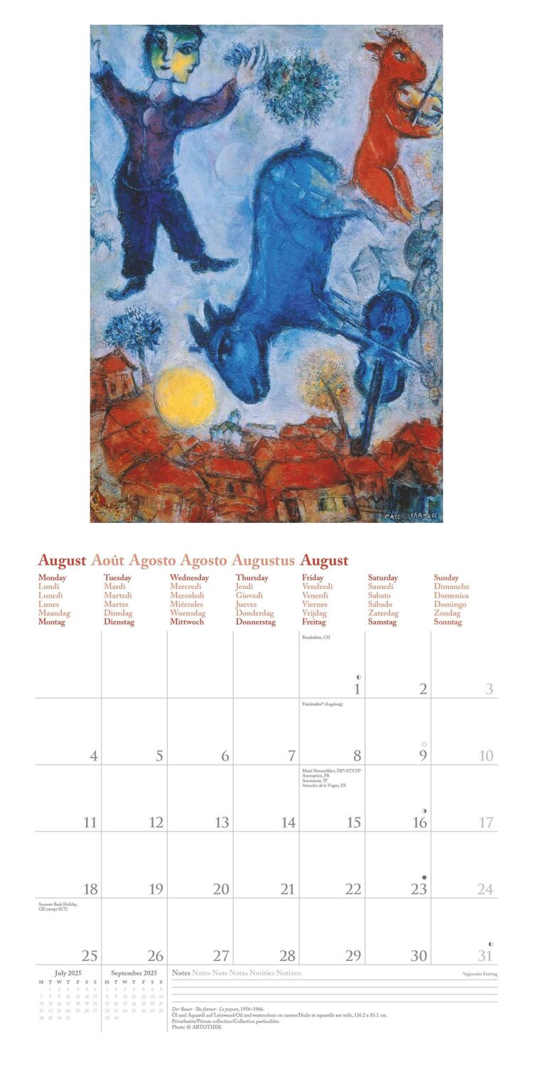 Bild: 4002725994103 | Marc Chagall 2025 - Wand-Kalender - Broschüren-Kalender - 30x30 -...