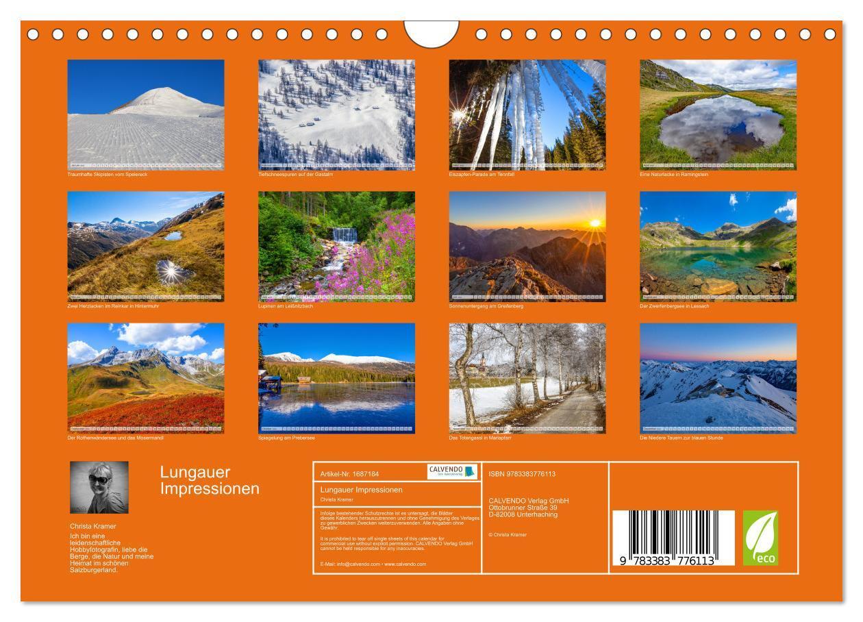 Bild: 9783383776113 | Lungauer Impressionen (Wandkalender 2025 DIN A4 quer), CALVENDO...