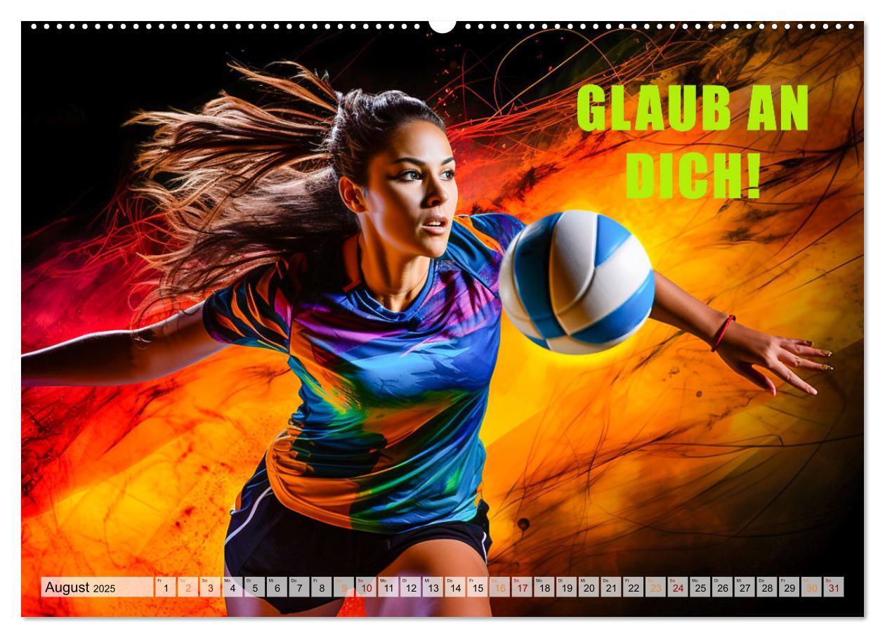 Bild: 9783383862816 | Volleyball und Motivation (Wandkalender 2025 DIN A2 quer), CALVENDO...