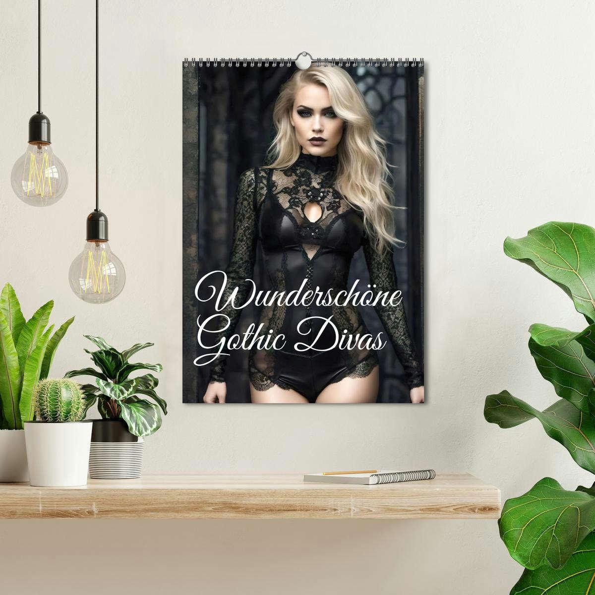 Bild: 9783457126929 | Wunderschöne Gothic Divas (Wandkalender 2025 DIN A3 hoch), CALVENDO...